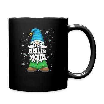 Der Eierlikör Wichtel Weihnachten Elf Elfe Eggnog - Tasse einfarbig - Schwarz - Rechts