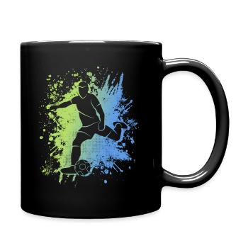 Fußball Fußballspieler Jungen Fußballer - Tasse einfarbig - Schwarz - Rechts