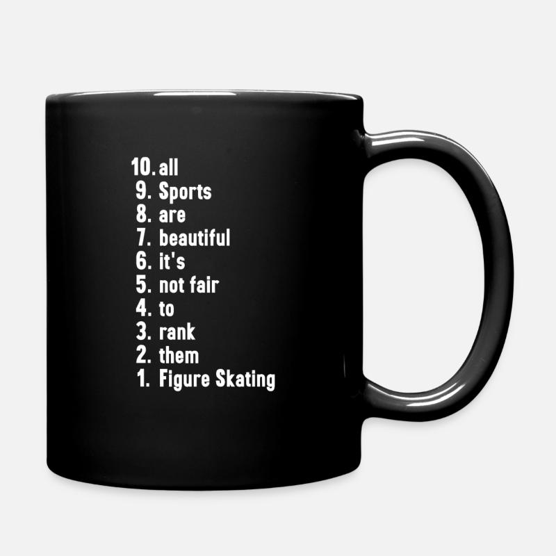 Lustige Sportler Sprüche Eislaufen Geschenk - Tasse einfarbig - Schwarz