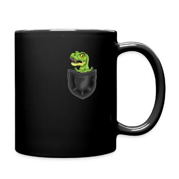 Lustige Dino T-Rex Liebhaber Geschenke - Tasse einfarbig - Schwarz - Rechts