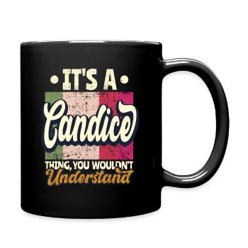 Candice Nom Cadeau Personnalisé Devis Drôle - Mug uni - noir - Droite