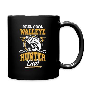Angler Papa Walleye pike-perch fishing - Full Colour Mug - black - Right