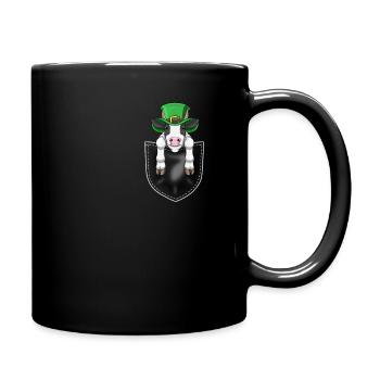 Lustiges Kühe St. Patricks Day Party Geschenk - Tasse einfarbig - Schwarz - Rechts