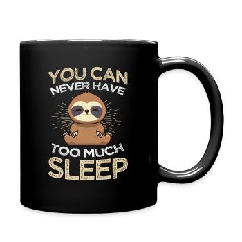 Paresseux fatigué Sommeil - Mug uni - noir - Droite