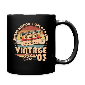Retro Vintage Geburtstagsgeschenk geboren im Jahr 2003 - Tasse einfarbig - Schwarz - Rechts