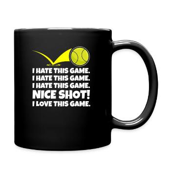 Tennis Lover Quotes Funny Racket Sports Gift - Full Colour Mug - black - Right