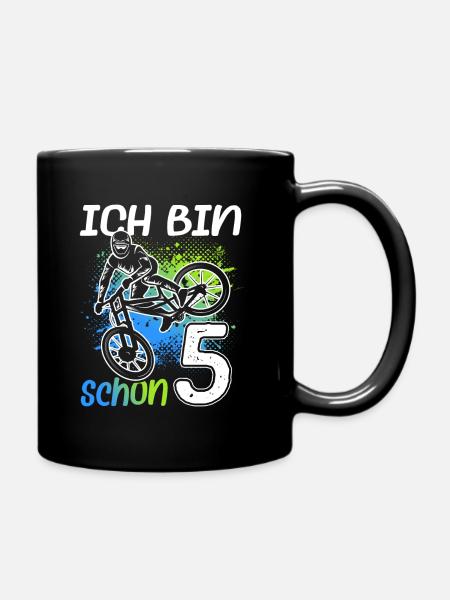 5. Geburtstag Mountain Bike 5 Jahre alt Fahrrad - Tasse einfarbig - Schwarz