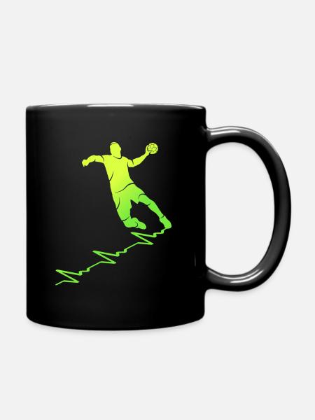 Handball Heart Line Handball Joueur Handball Joueur de handball - Mug uni - noir