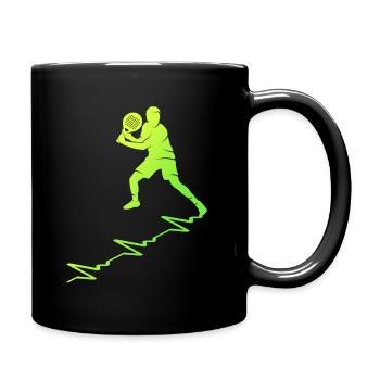 Padel Tennis Player Heart Line Padel Padel Player - Full Colour Mug - black - Right