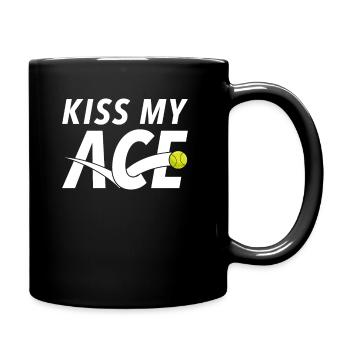 Citations du joueur de tennis Kiss My Ace - Mug uni - noir - Droite