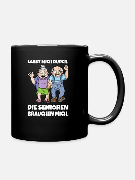 Altenpflege Seniorenpflege Pfleger Geschenk - Tasse einfarbig - Schwarz