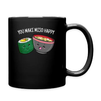 You Maki Miso Happy Sushi Japan Ramen - Tasse einfarbig - Schwarz - Rechts