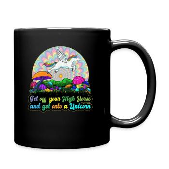 Funny Psychedelic Mushroom Lover Stoner Gift - Full Colour Mug - black - Right