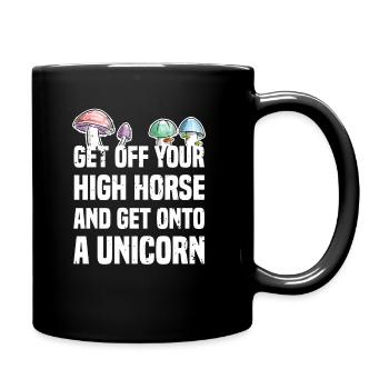 Weed Lover Magic Mushroom Pothead Gift - Full Colour Mug - black - Right