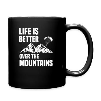 Gleitschirmflieger Sprüche Gleitschirm Geschenk - Tasse einfarbig - Schwarz - Rechts