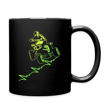 Quad Bike Offroad Heart Line Quad Bike ATV - Full Colour Mug - black - Right