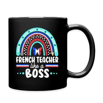 Humor French teacher As Boss Teacher - Full Colour Mug - black - Right