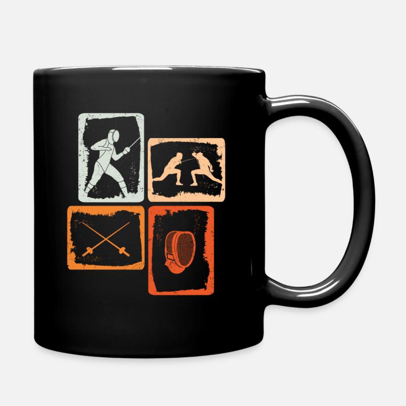 Fechten Fechtkampf Fechtsport Kinder Fechter - Tasse einfarbig - Schwarz