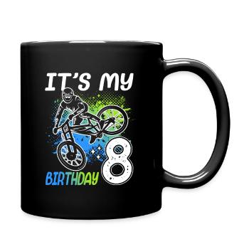 8ème anniversaire vélo de montagne 8 ans - Mug uni - noir - Droite