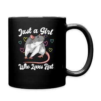 Haustier Ratte Hausmaus Ratten Geschenk - Tasse einfarbig - Schwarz - Rechts