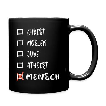 Religion Mensch - Tasse einfarbig - Schwarz - Rechts