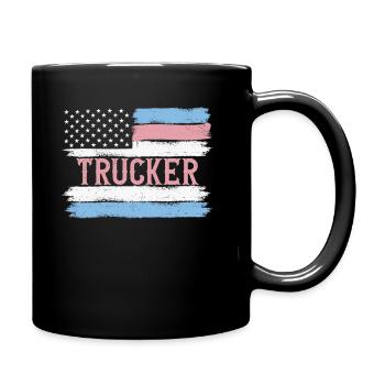 US Pride Truck Driver Haulier Gift Idea - Tasse einfarbig - Schwarz - Rechts