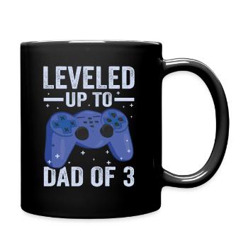 Le joueur de jeu Papa père a atteint le niveau de papa de 3 enfants - Mug uni - noir - Droite