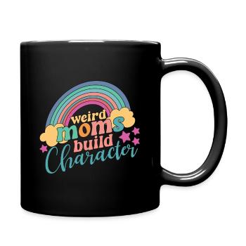 #MOMLIFE Mama Design Mutterherz Mutterlieb - Tasse einfarbig - Schwarz - Rechts