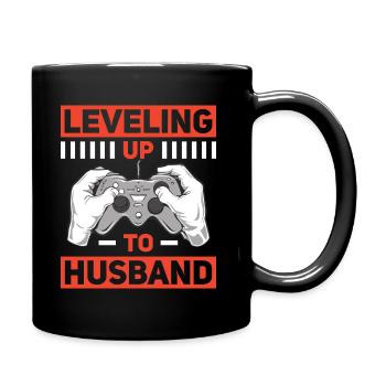 Gaming Gamer Husband Marriage Leveling Up To Husband - Full Colour Mug - black - Right