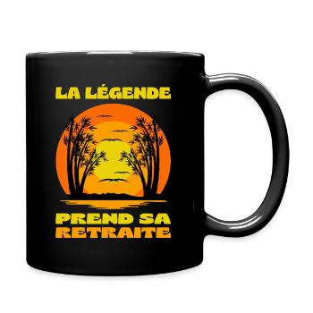 La Légende Prend Sa Retraite Pot De Départ Cadeau - Mug uni - noir - Droite