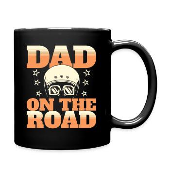 Humorvolle Redewendung Papa Biker Papa Biker - Tasse einfarbig - Schwarz - Rechts
