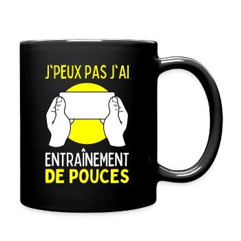 Je Peux Pas J'ai Entrainement De Pouces Gamer Geek - Mug uni - noir - Droite
