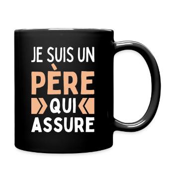 Je Suis Un Père Qui Assure Cadeau Papa Qui Déchire - Mug uni - noir - Droite