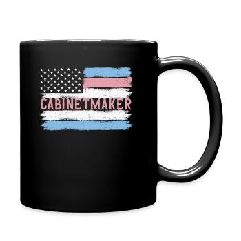 Idée cadeau de menuiserie US Pride Carpenter - Mug uni - noir - Droite