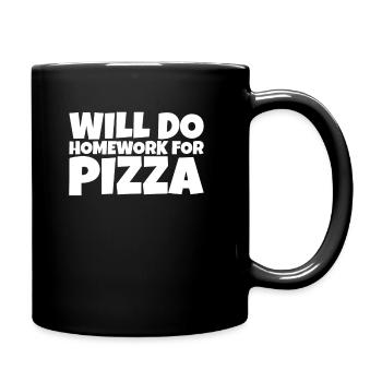 Funny School Pupil Pizza Lover Gift - Full Colour Mug - black - Right