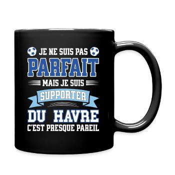 Supporter Football Le Havre Foot Fier Havrais - Mug uni - noir - Droite