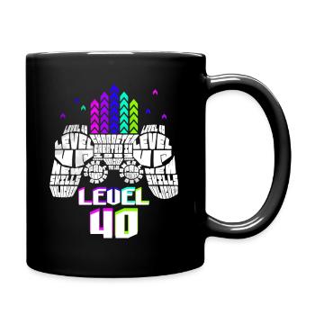 Geek Niveau 40 Anniversaire Gamer 40 Ans - Mug uni - noir - Droite