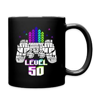 Geek Niveau 50 Anniversaire Gamer 50 Ans - Mug uni - noir - Droite