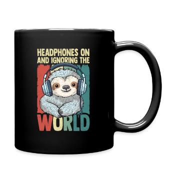 Mélomanes Casque Musique Paresseux DJ - Mug uni - noir - Droite