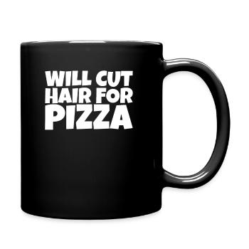 Coiffeur Barbier Coiffeur Pizza Lover Cadeau - Mug uni - noir - Droite