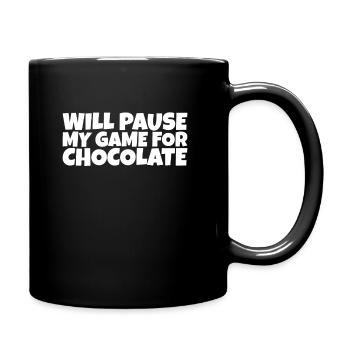 Gamer Gaming Nerd Chocolate Lover Gift - Tasse einfarbig - Schwarz - Rechts
