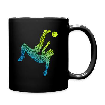 Fußball Symbole Fußballer Jungen Fußballspieler - Tasse einfarbig - Schwarz - Rechts