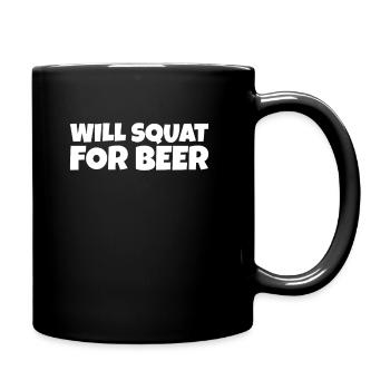 Squatter Fitness Athlète Amateur de bière Cadeau - Mug uni - noir - Droite
