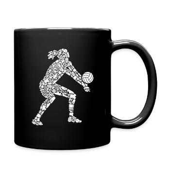 Volleyball Player Symbols Women Volleyball - Full Colour Mug - black - Right
