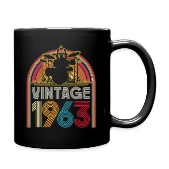 Vintage 1963 Musicien Batteur 60 Ans Anniversaire - Mug uni - noir - Droite