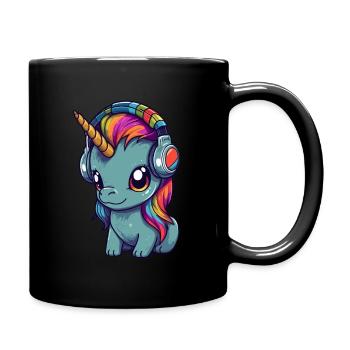 Casque Rainbow Unicorn Kawaii Music Lover - Mug uni - noir - Droite
