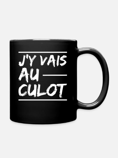 J'y Vais Au Culot J y Vais Au Talent Zero Pression - Mug uni - noir