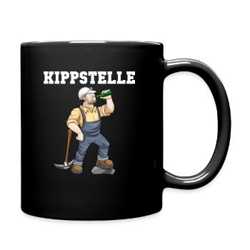 Glück Auf Bergbau Sprüche Biertrinker Geschenk - Tasse einfarbig - Schwarz - Rechts