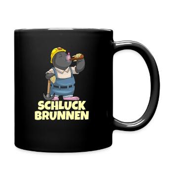 Lustige Biertrinker Bergbau Bier Bergmann Geschenk - Tasse einfarbig - Schwarz - Rechts