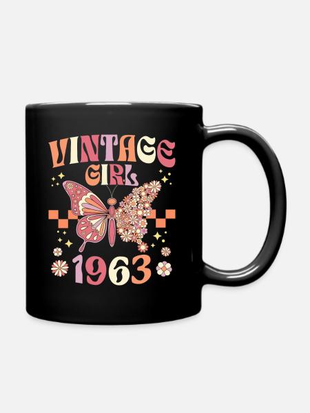 Fête Anniversaire Femme 1963 60 Ans Anniversaire - Mug uni - noir